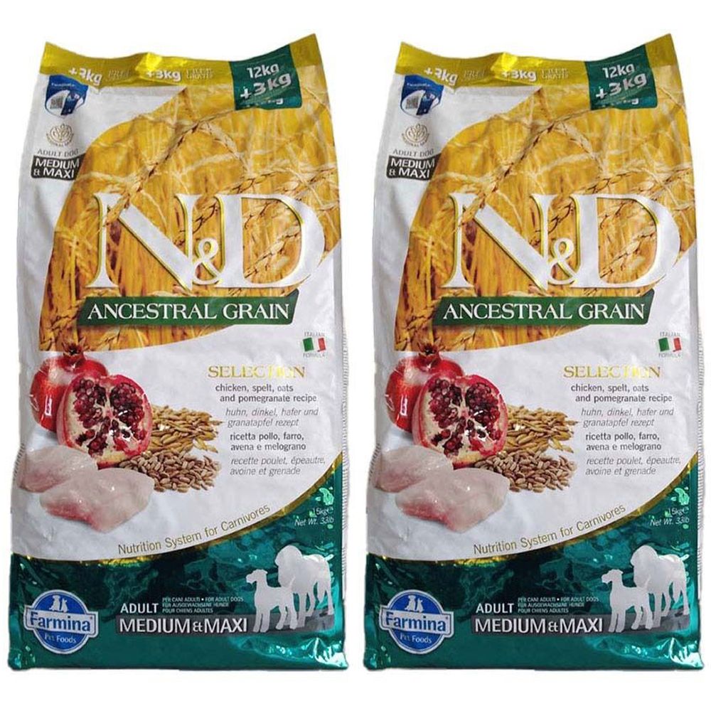Farmina® N&d Ancestral Grain Canine Selection Adult - Medium & Maxi Set da 2