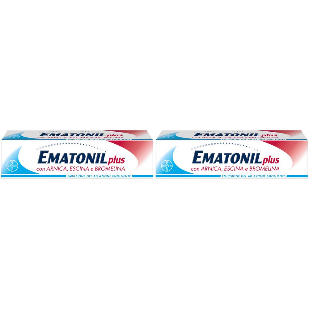 Ematonil Plus Emulgel Crema Ematomi con Arnica per adulti e bambini Set da 2