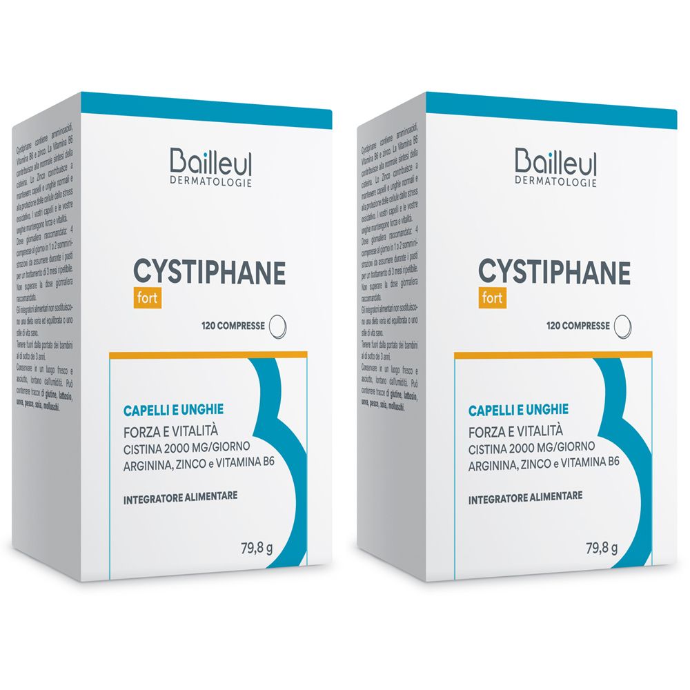 Cystiphane fort Compresse Integratore Capelli e Unghie Set da 2