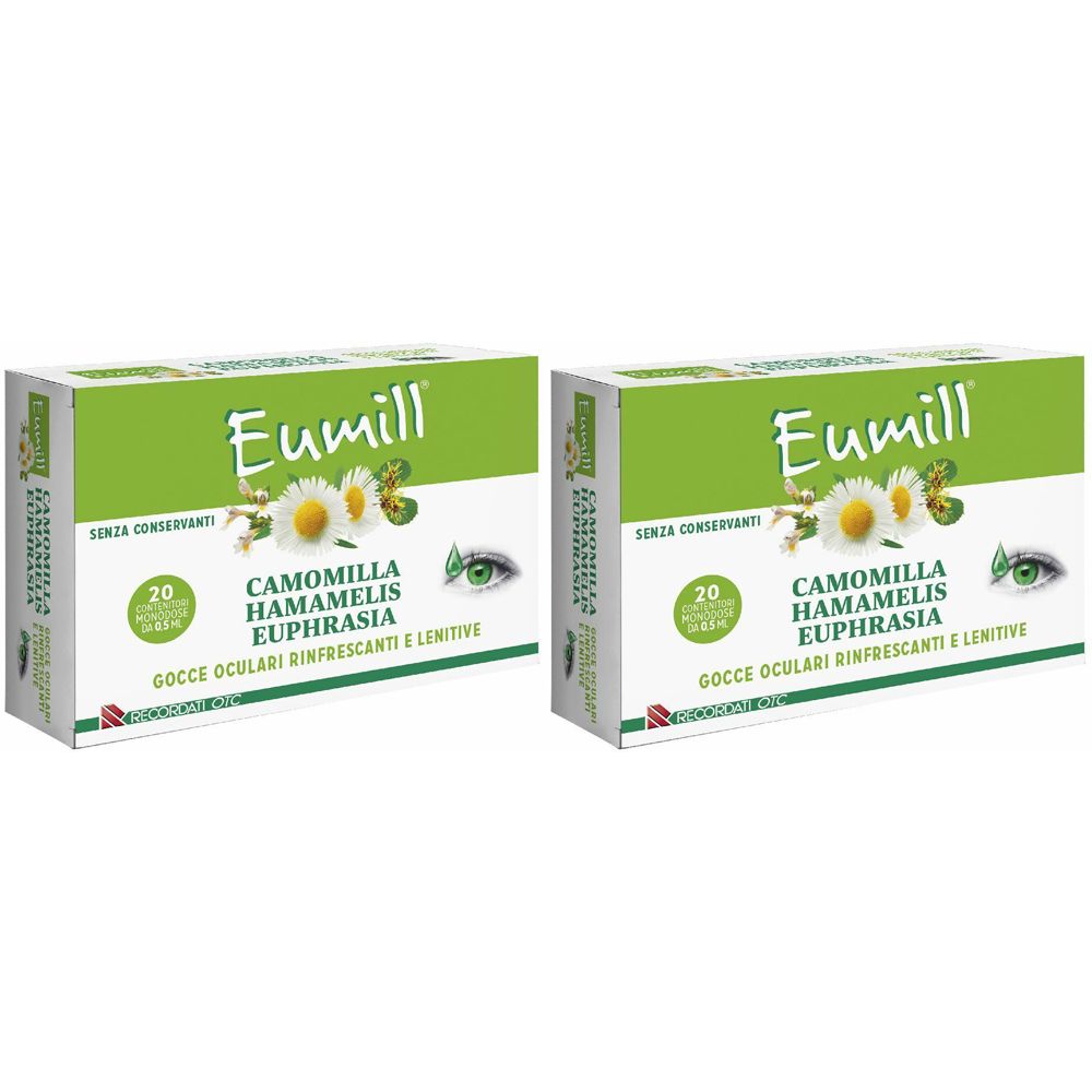 Eumill Gocce Oculari Rinfrescanti e Lenitive Set da 2