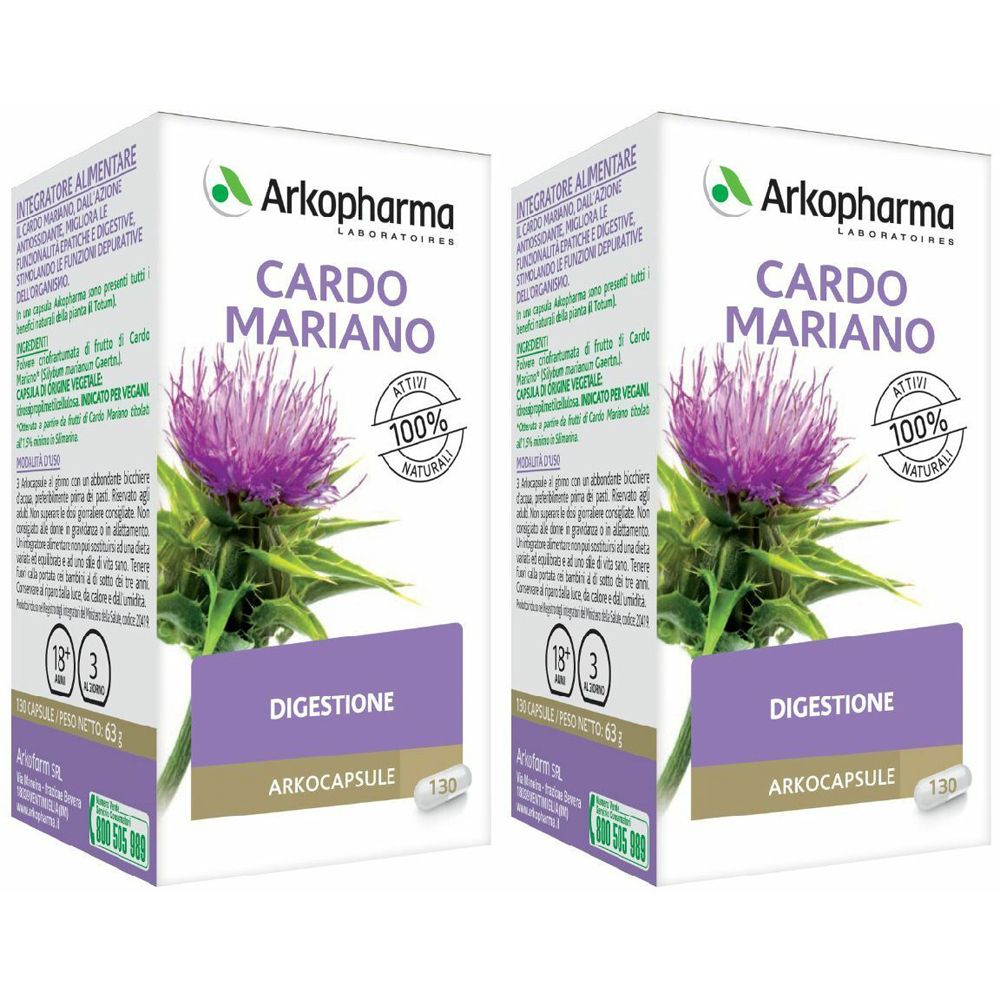 Arkopharma Arkocapsule® Cardo Mariano Set da 2 - risparmia il 10% con il codice: ARKO10