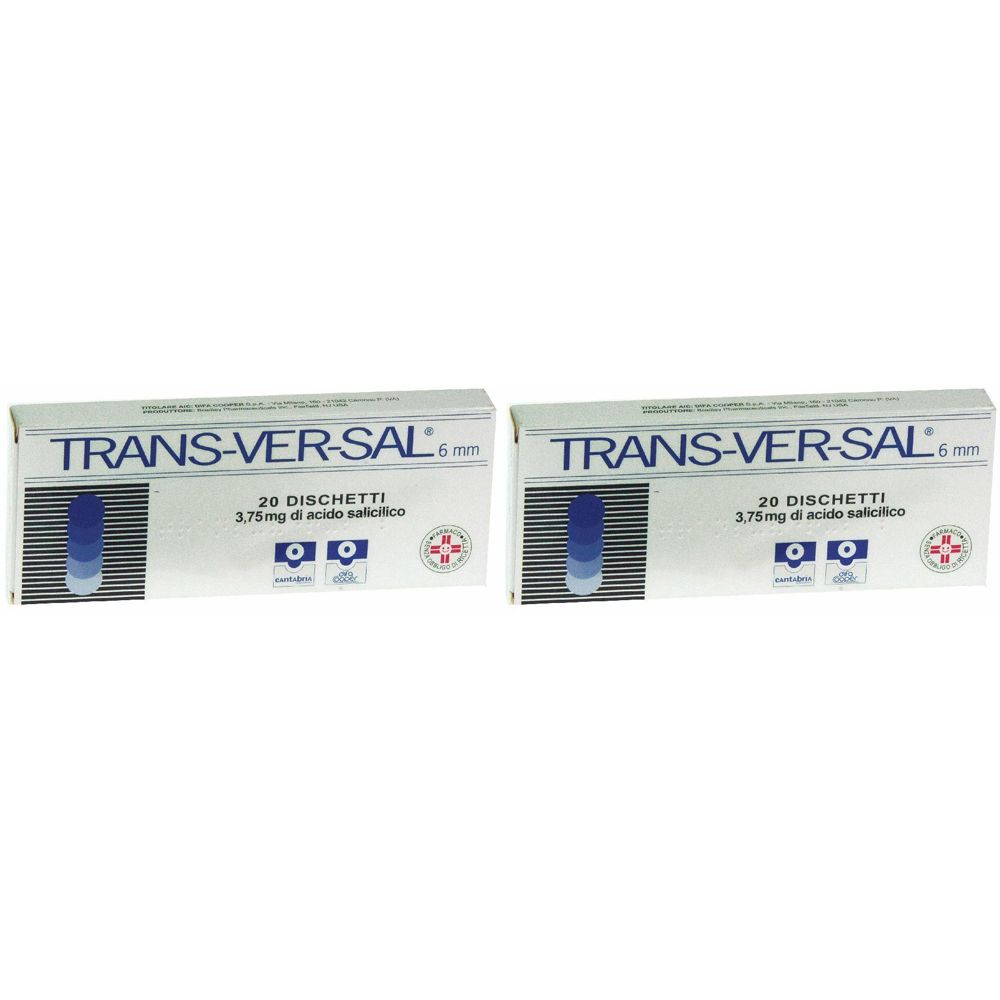 TRANS-VER-SAL® 20 Cerotti Transdermici 3,75 mg 6 mm Set da 2