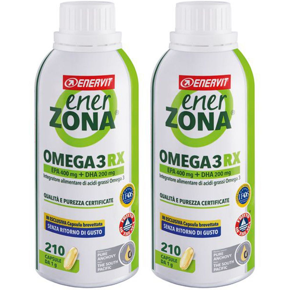 ENERVIT enerZONA OMEGA3RX EPA 400mg + DHA 200mg Set da 2