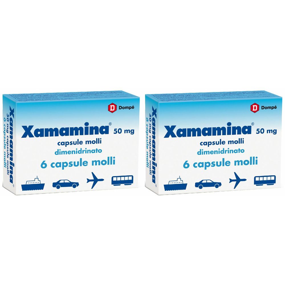 XAMAMINA MAL DI VIAGGIO 50 mg capsule molli Set da 2