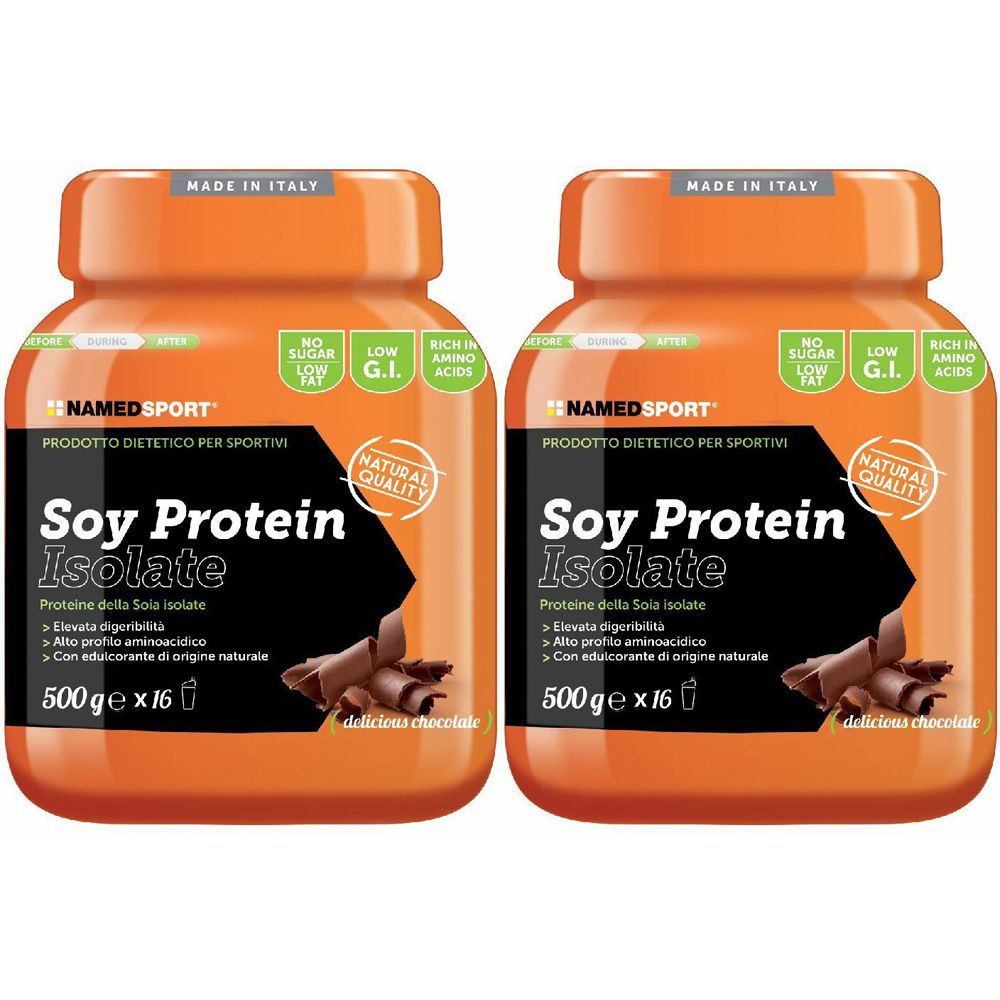 NAMEDSPORT® Soy Protein Isolate Delicious Chocolate Flavour Set da 2