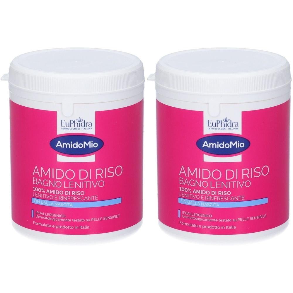 EuPhidra Amido Mio Amido di Riso Bagno lenitivo Set da 2