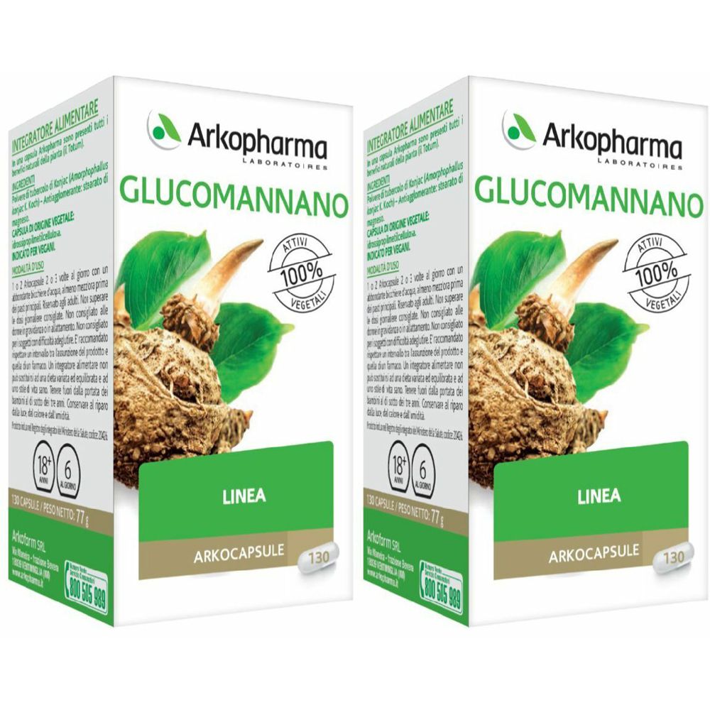 Arkopharma Arkocapsule Glucomannano Linea Set da 2 - risparmia il 10% con il codice: ARKO10