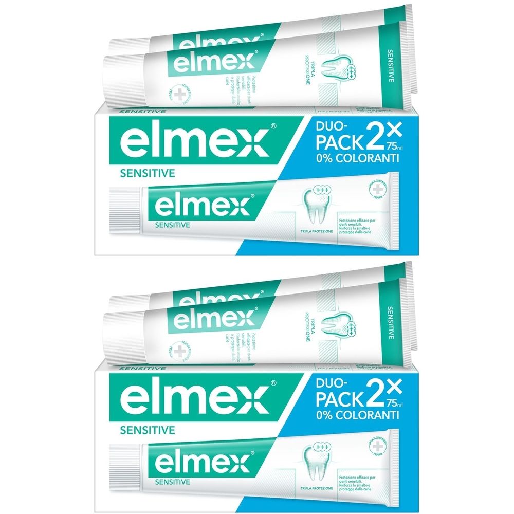 elmex® Dentifricio Sensitive Denti Sensibili 2x75 ml Set da 2