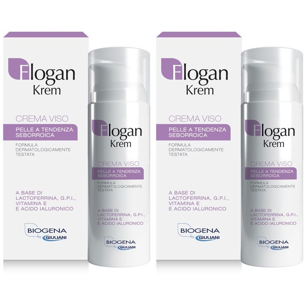 Biogena Flogankrem Crema Viso Pelle Tendenza Seborroica Set da 2