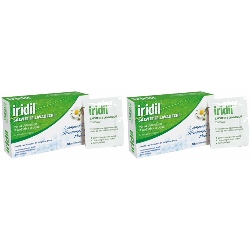 Iridil® Salviette Lavaocchi Set da 2
