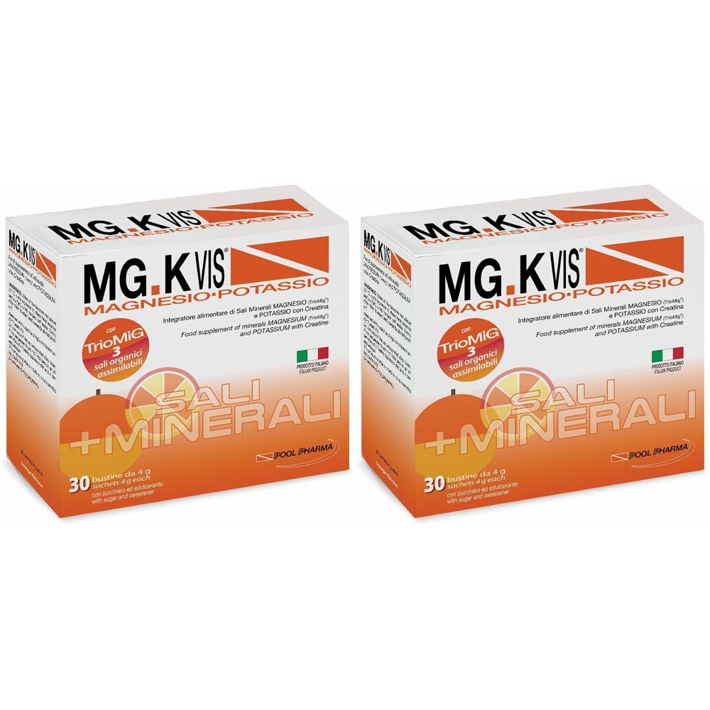 POOL PHARMA MG.K VIS® Magnesio e Potassio Gusto Arancia Set da 2
