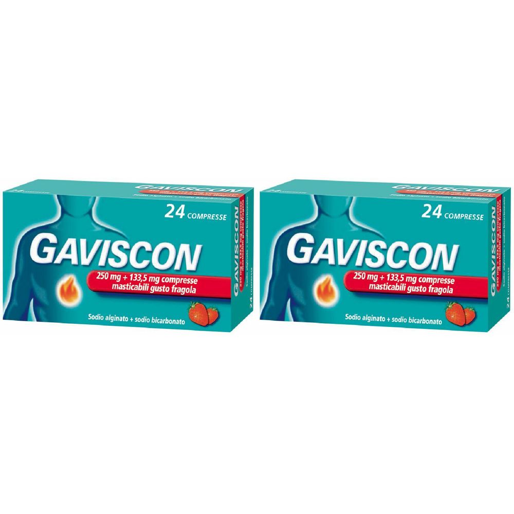 GAVISCON® 24 Compresse Masticabili Fragola Set da 2