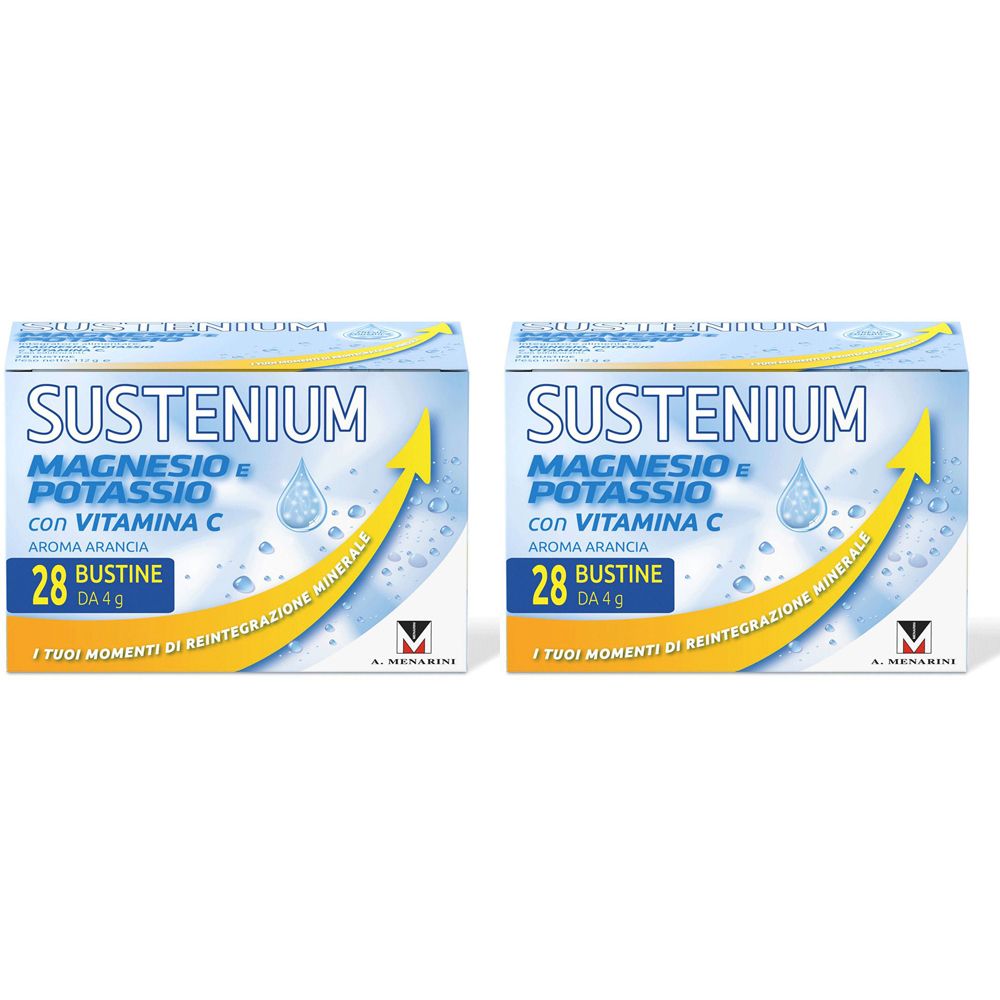 Sustenium Magnesio e Potassio | Integratore alimentare con aggiunta di Vitamina C  Set da 2