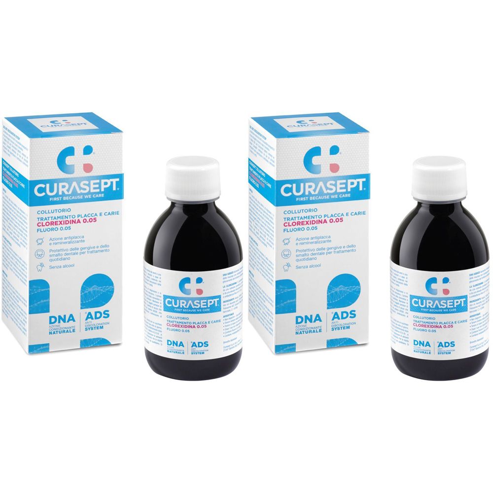 CURASEPT Collutorio Clorexidina 0.05 Set da 2
