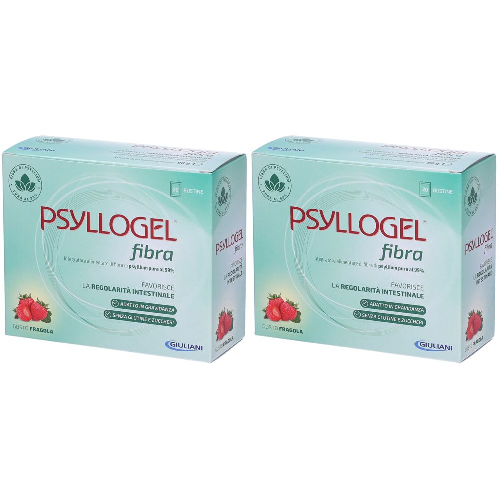 PSYLLOGEL® Fibra Fragola Bustine Set da 2