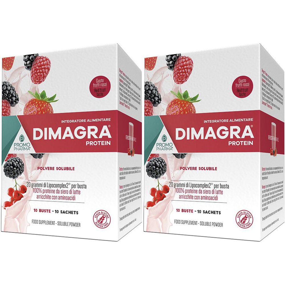 PromoPharma® Dimagra® Protein Red fruit Set da 2