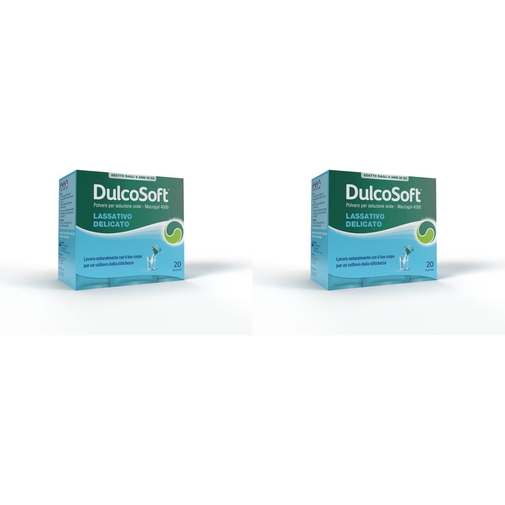 Dulcosoft Polvere per Soluzione Orale, Lassativo, Macrogol per Stitichezza Set da 2