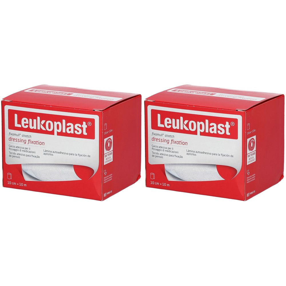 Leukoplast® Fixomull® Stretch Garza Autoadesiva 10 cm x 10 m Set da 2