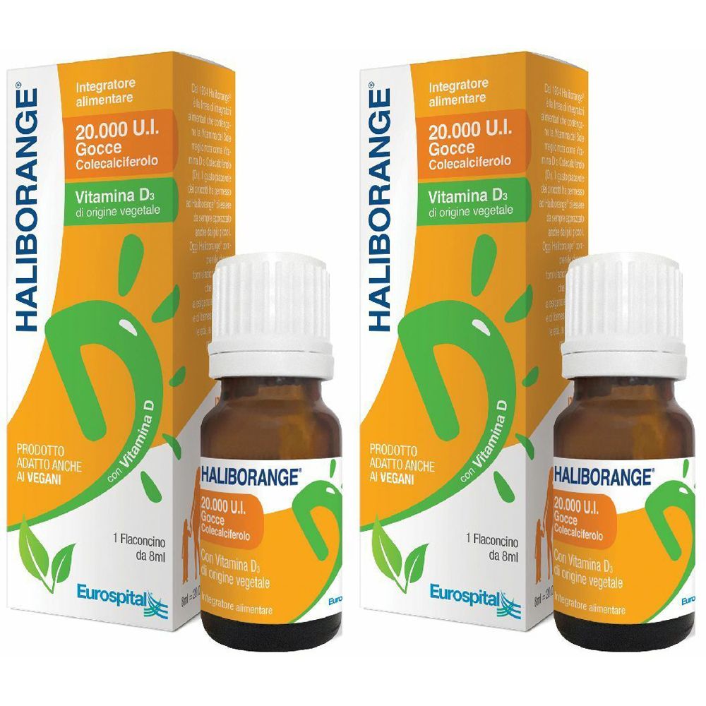 Eurospital Haliborange® Vitamina D3 20.000 UI Gocce Set da 2