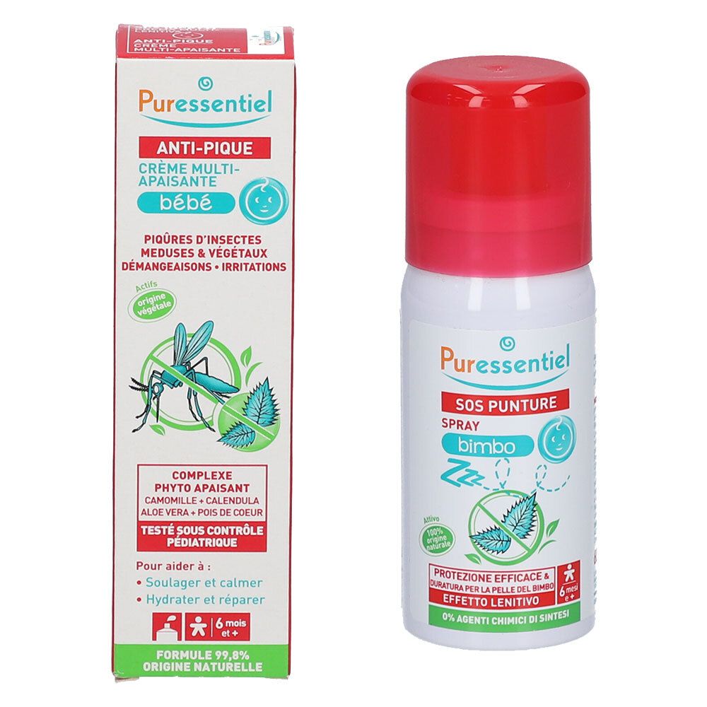 Puressentiel® Set SoS Insetti Crema Multilenitiva Bimbo + SoS Punture Spray Bimbo