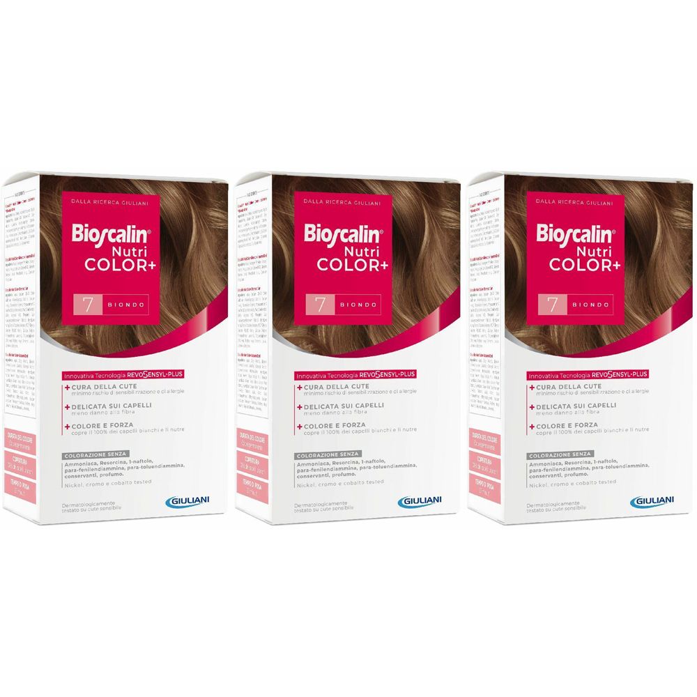 Bioscalin® Nutri COLOR+ 7 Biondo Set da 3