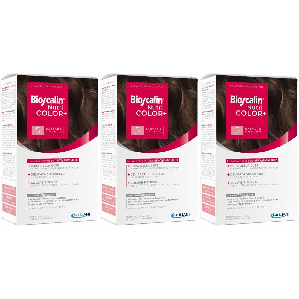 Bioscalin® Nutricolor+ 5 Castano Chiaro Set da 3