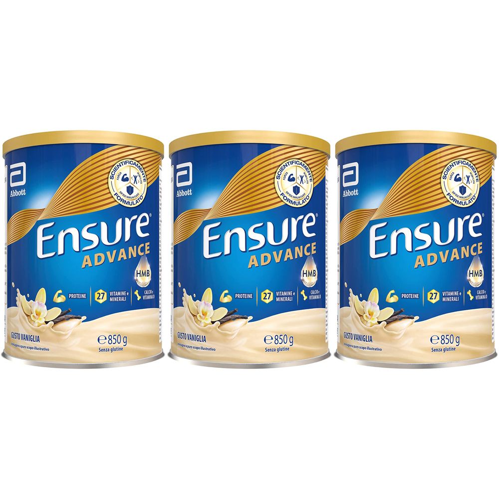 Ensure Advance Formula Nutrivigor in Polvere Gusto Vaniglia Set da 3