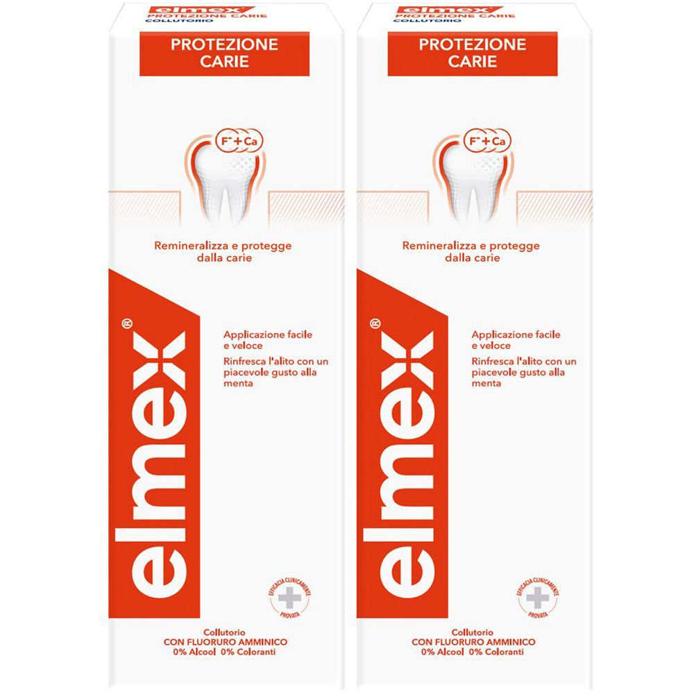 elmex® Collutorio Protezione Carie Set da 2