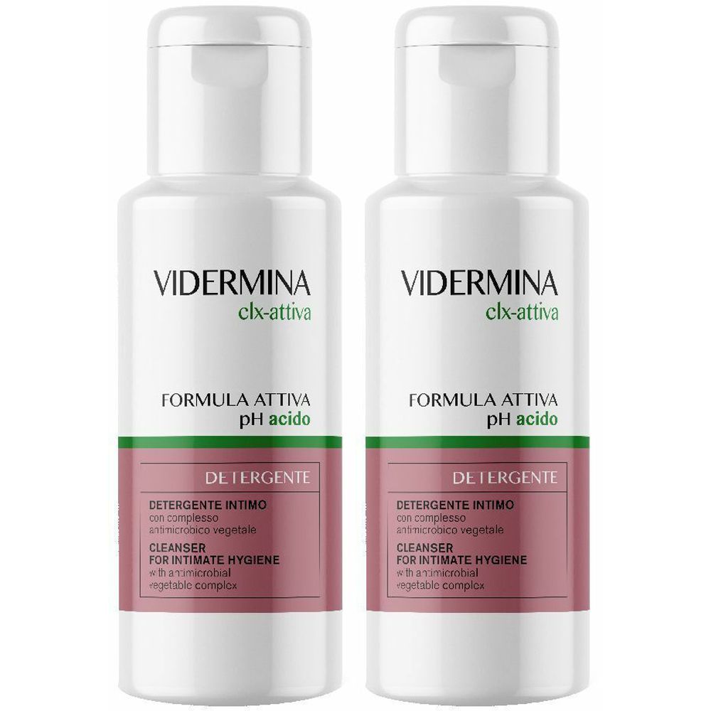 Vidermina clx-attiva Detergente intimo pH 5,5 Set da 2