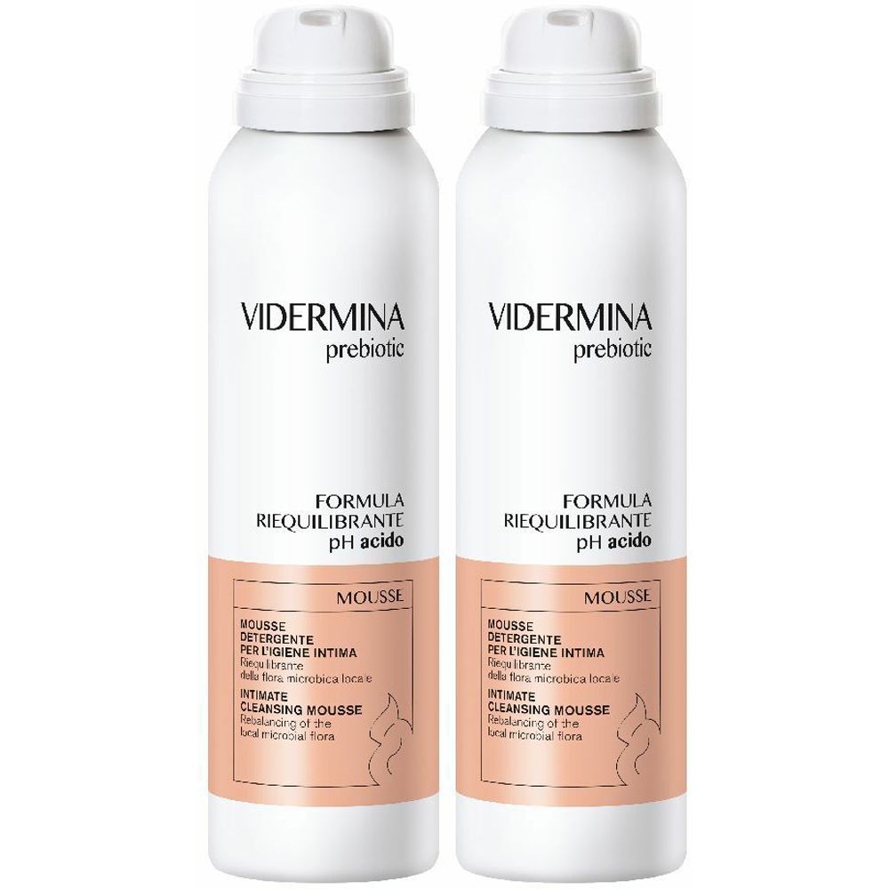 Vidermina Prebiotic Formula Riequilibrante pH Acido Mousse Set da 2