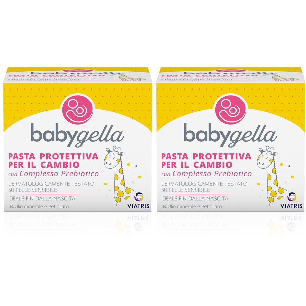 Babygella Pasta Protettiva per il Cambio con Complesso Prebiotico Set da 2