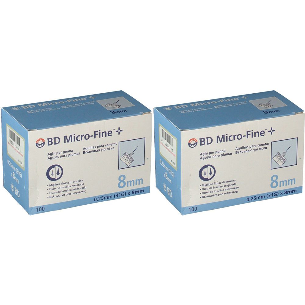 BD Micro-Fine™+ Aghi per penna 8 mm 31G Set da 2