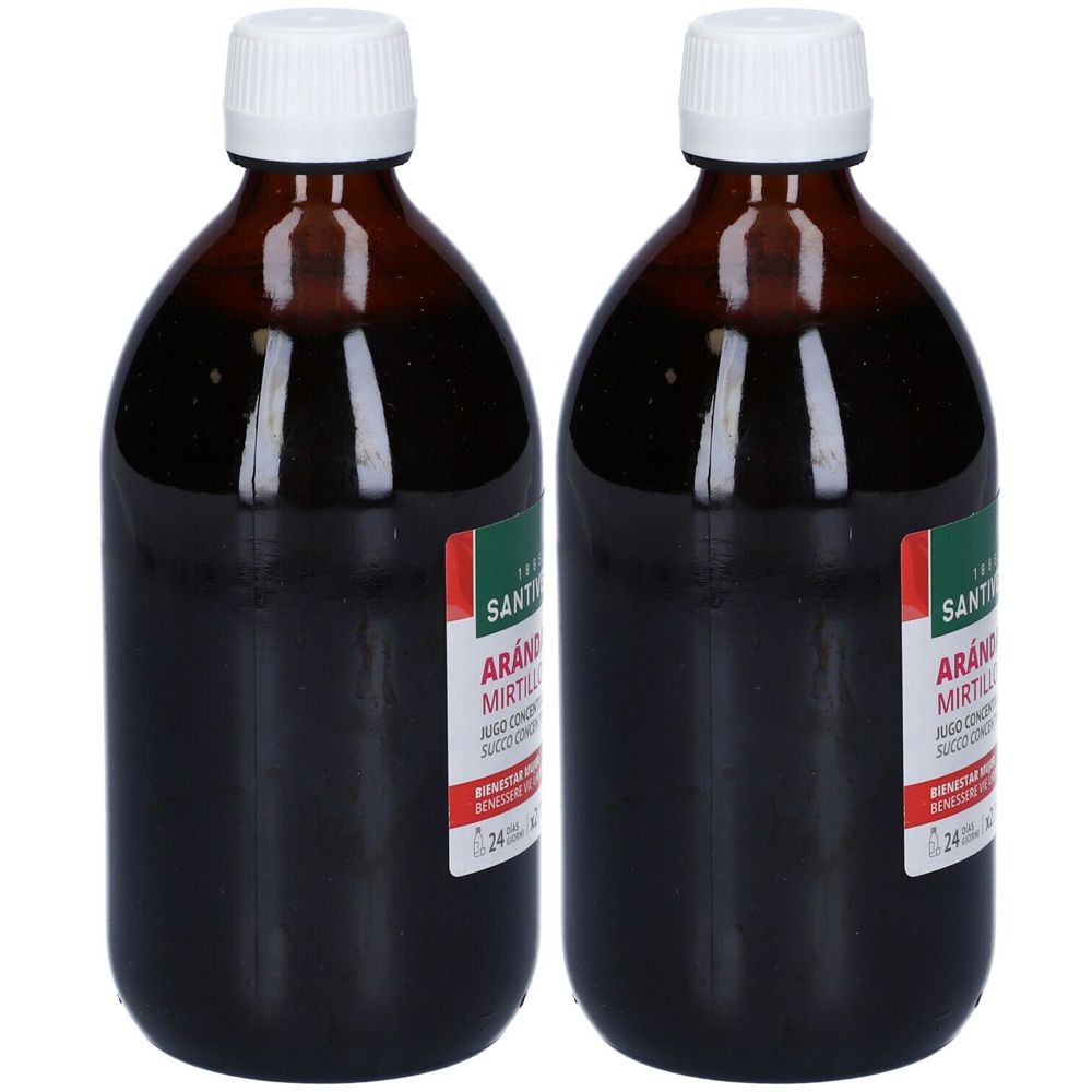 Santiveri Mirtillo Rosso Succo Set da 2