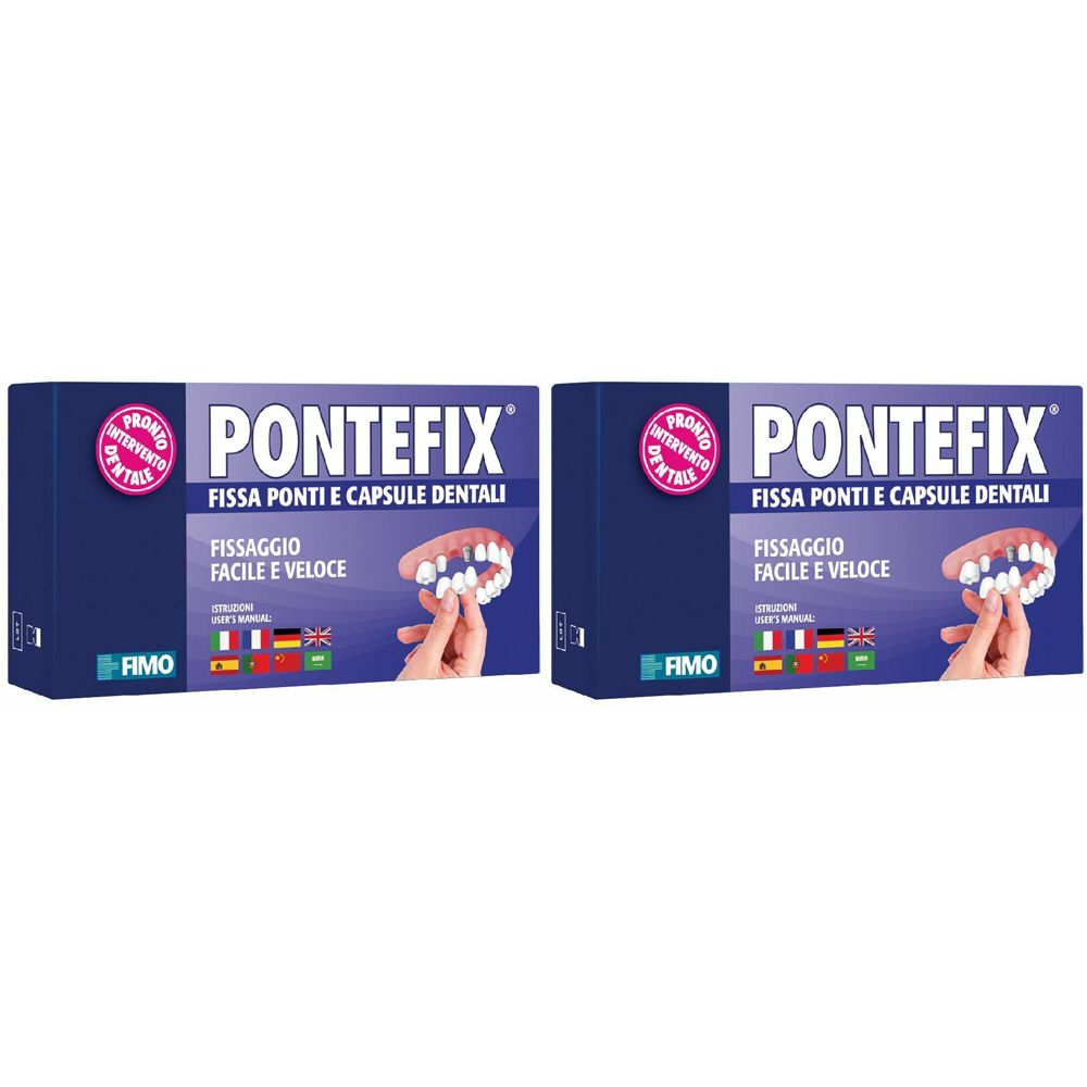 Pontefix® Fissa Ponti e Capsule Dentali Kit Completo Set da 2
