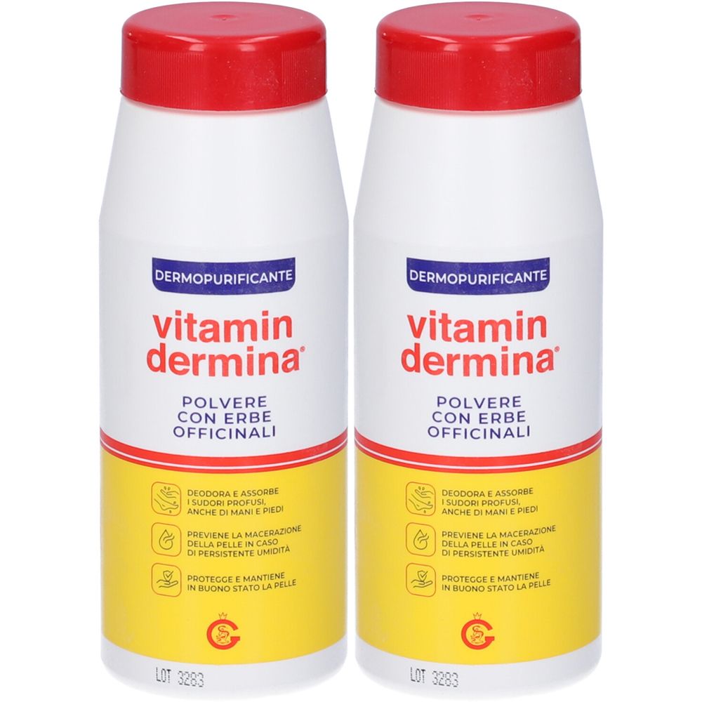 Vitamin Dermina® Dermopurificante Polvere con Erbe Officinali Set da 2