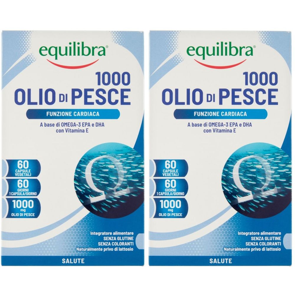 Equilibra® Olio di Pesce 1000 Set da 2