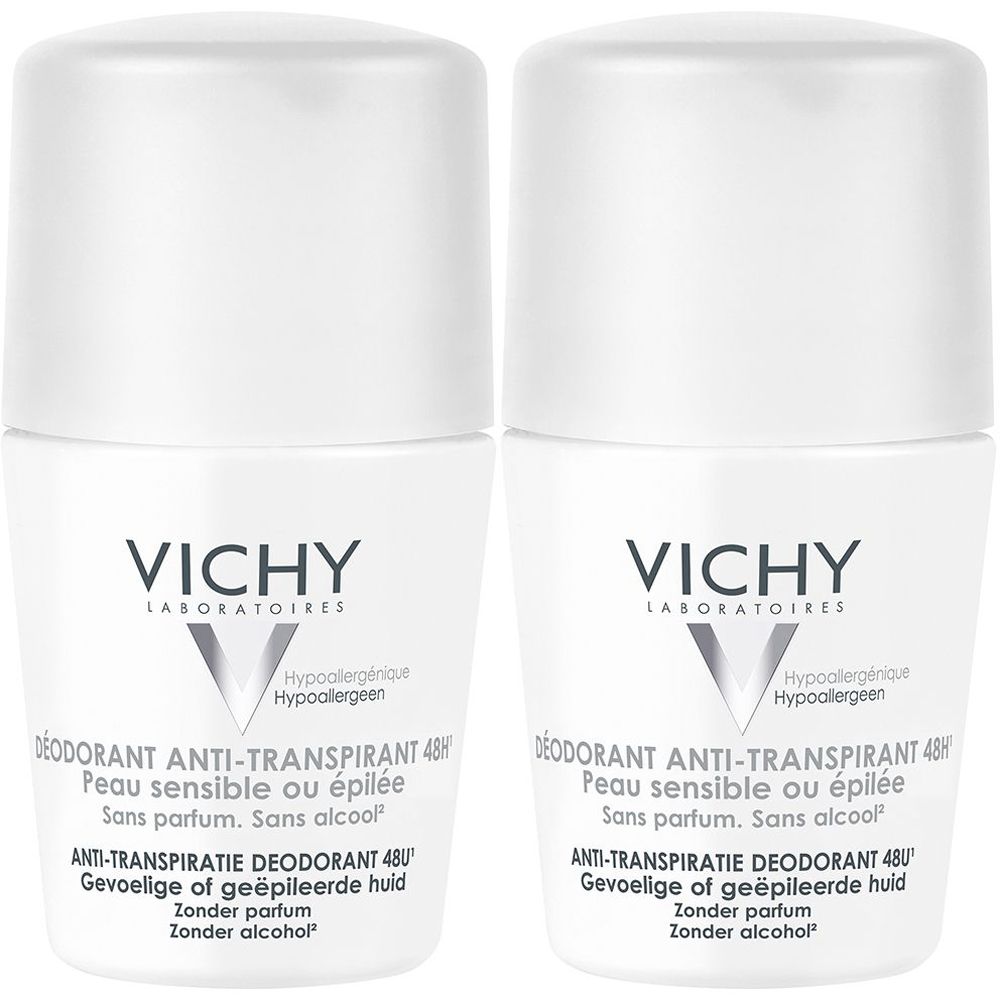 Vichy Deodorante anti -traspirante 48H  - Pelle sensibile o depilata 50 ml Set da 2