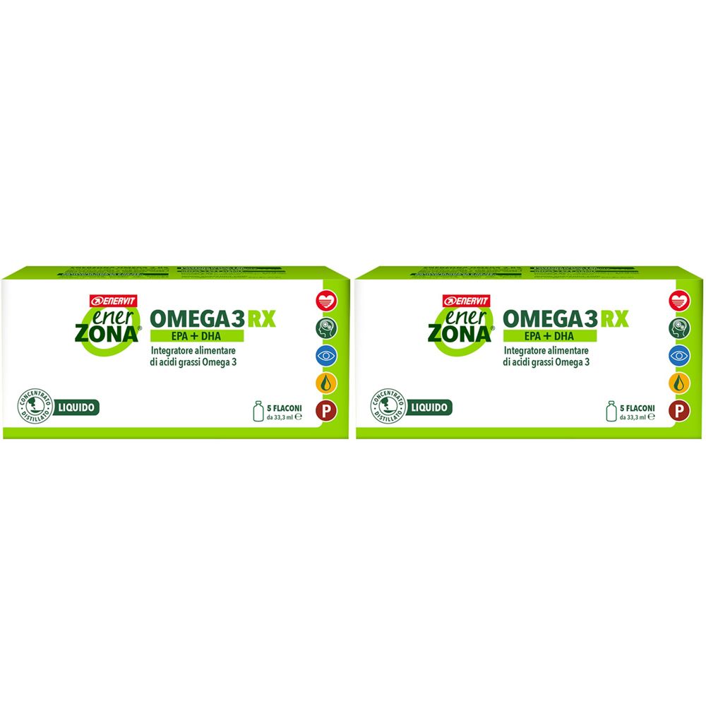 ENERVIT® EnerZONA Omega3 RX EPA+DHA Set da 2 2x5x33,3 ml Soluzione ora