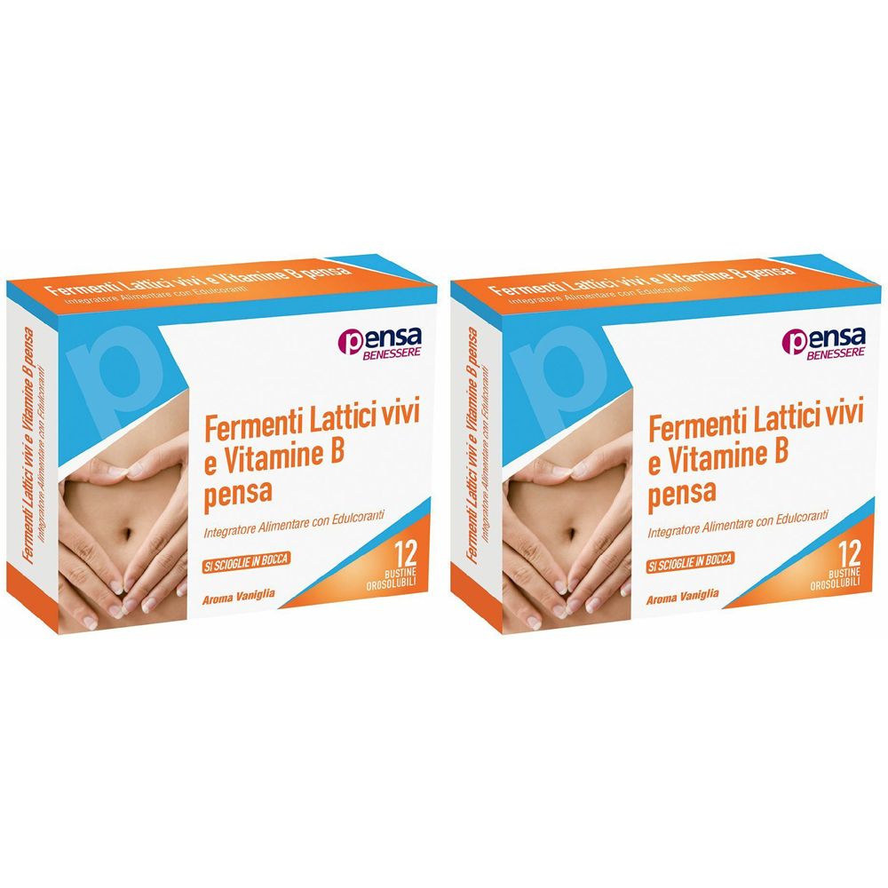 Pensa BENESSERE Fermenti Lattici Vivi e Vitamine B Bustine Set da 2