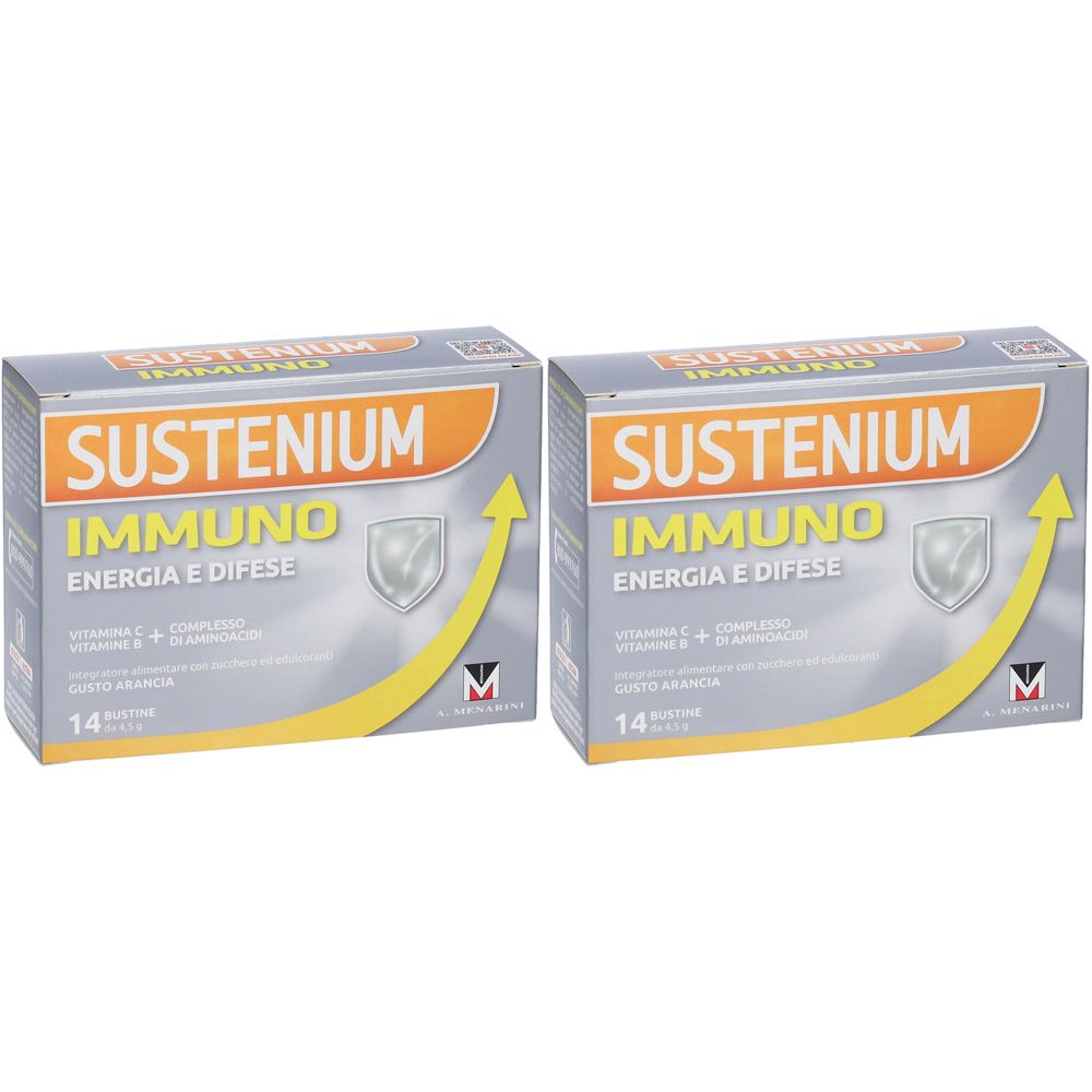 Sustenium Immuno | Integratore alimentare a base di Vitamine B, C, Zinco e Aminoacidi, Set da 2