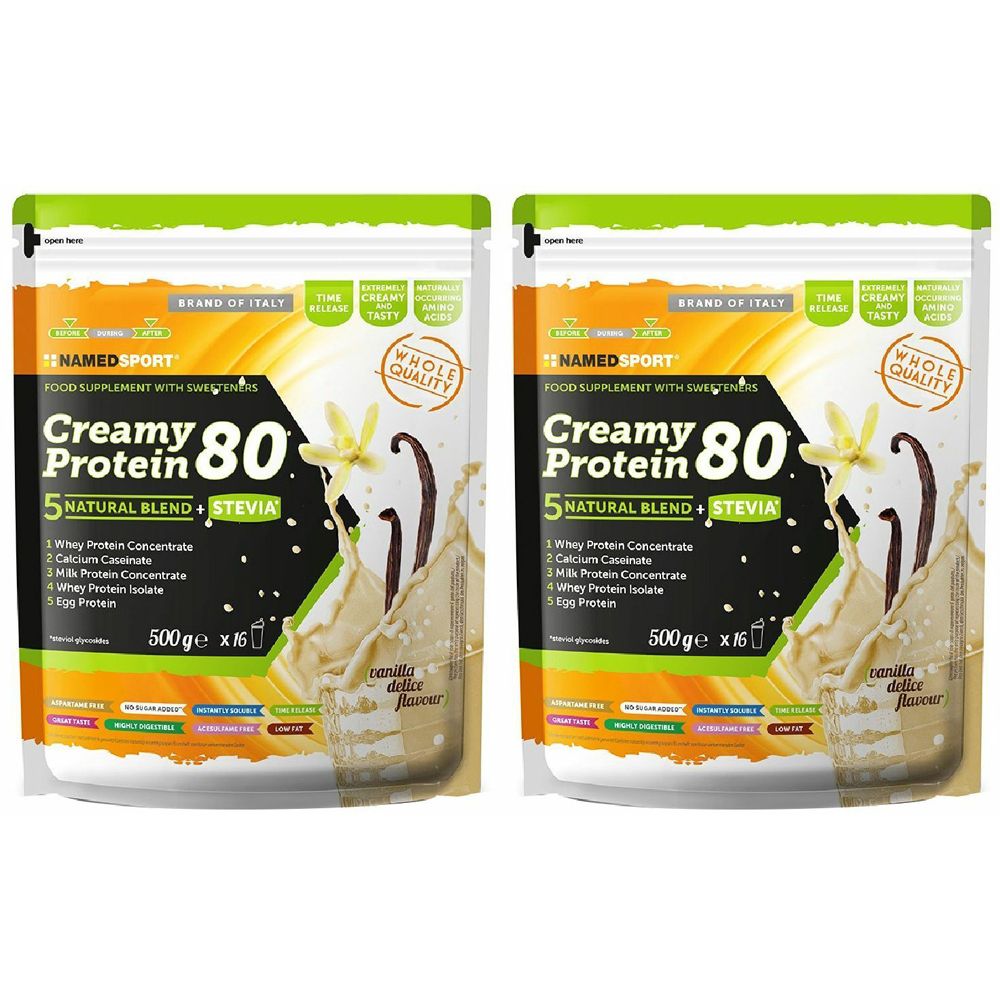NAMEDSPORT® Creamy Protein 80 Vanilla Delice Set da 2