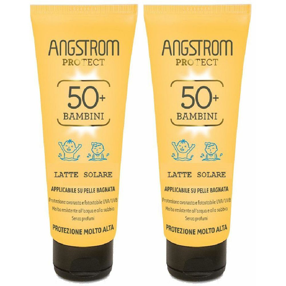Angstrom Ptorect Latte Solare Kids per Pelle Bagnata SPF 50+ Set da 2