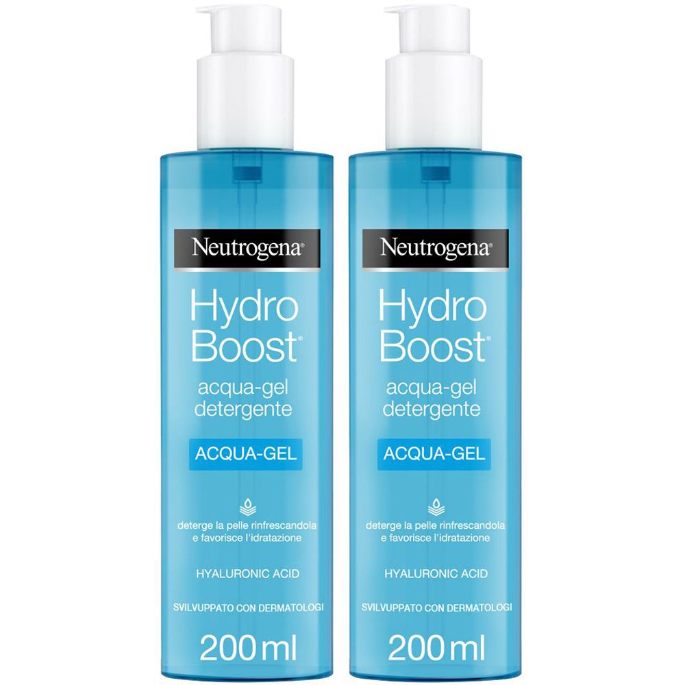 Neutrogena Hydro Boost Detergente Viso Acido Ialuronico Set da 2
