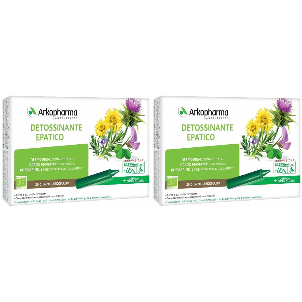 Arkopharma ARKOFLUIDI  Detossinante Epatico Set da 2 - risparmia il 10% con il codice: ARKO10