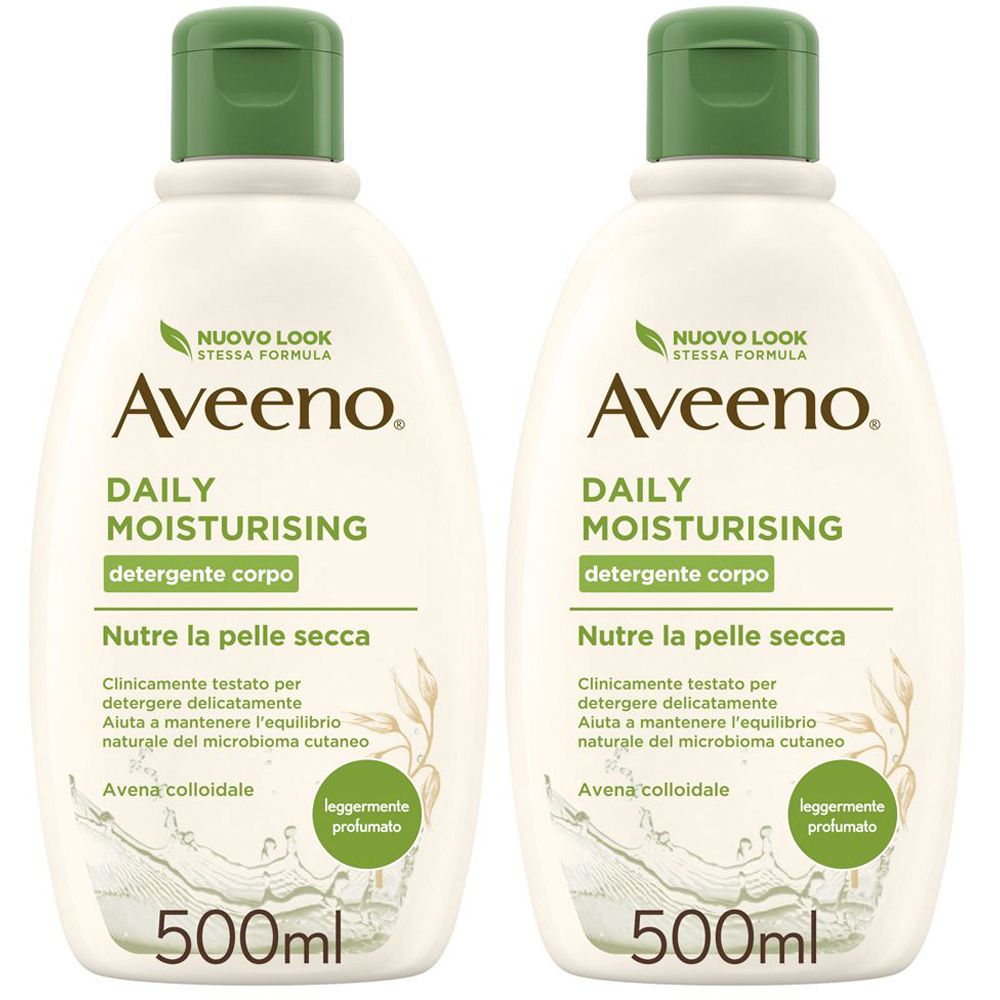 Aveeno Bagnodoccia Idratante all'Avena per Pelle Sensibile Set da 2