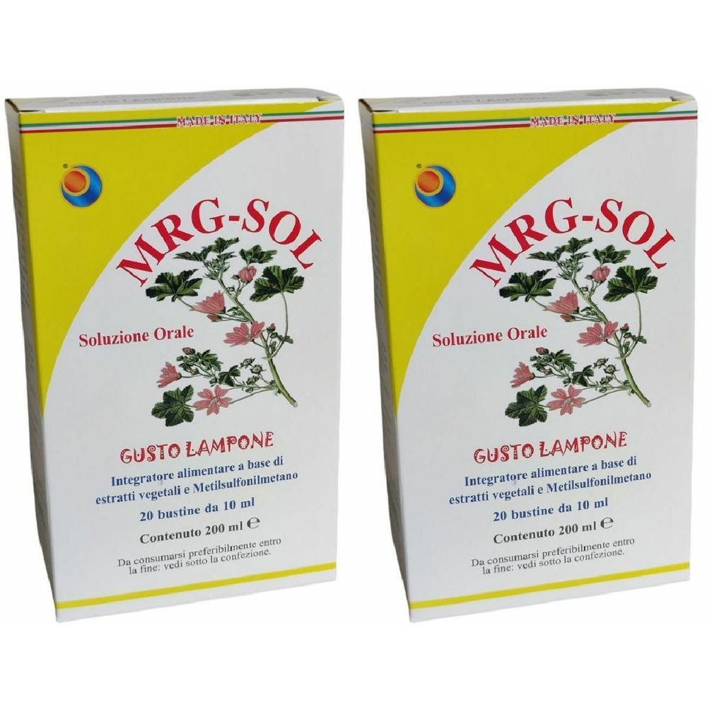 Mrg-sol Soluzione Orale Gusto Lampone Set da 2