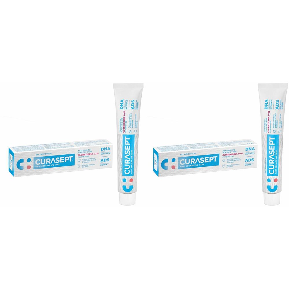 CURASEPT® Gel Dentifricio Clorexidina 0.05% Set da 2