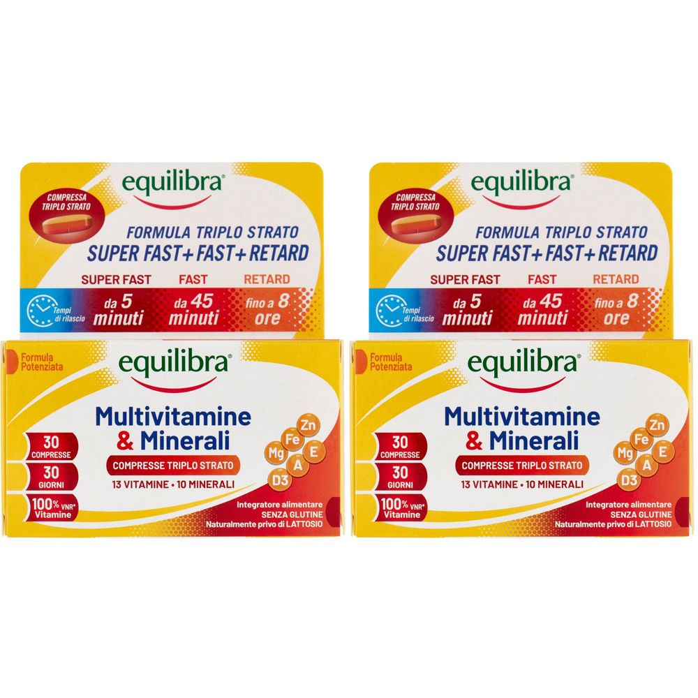 Equilibra® Multivitamine & Minerali Compresse Triplo Strato Set da 2