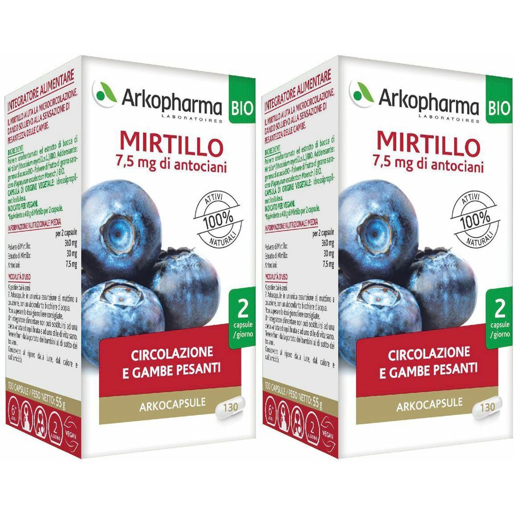 Arkopharma ARKOCAPSULE Mirtillo Set da 2 - risparmia il 10% con il codice: ARKO10