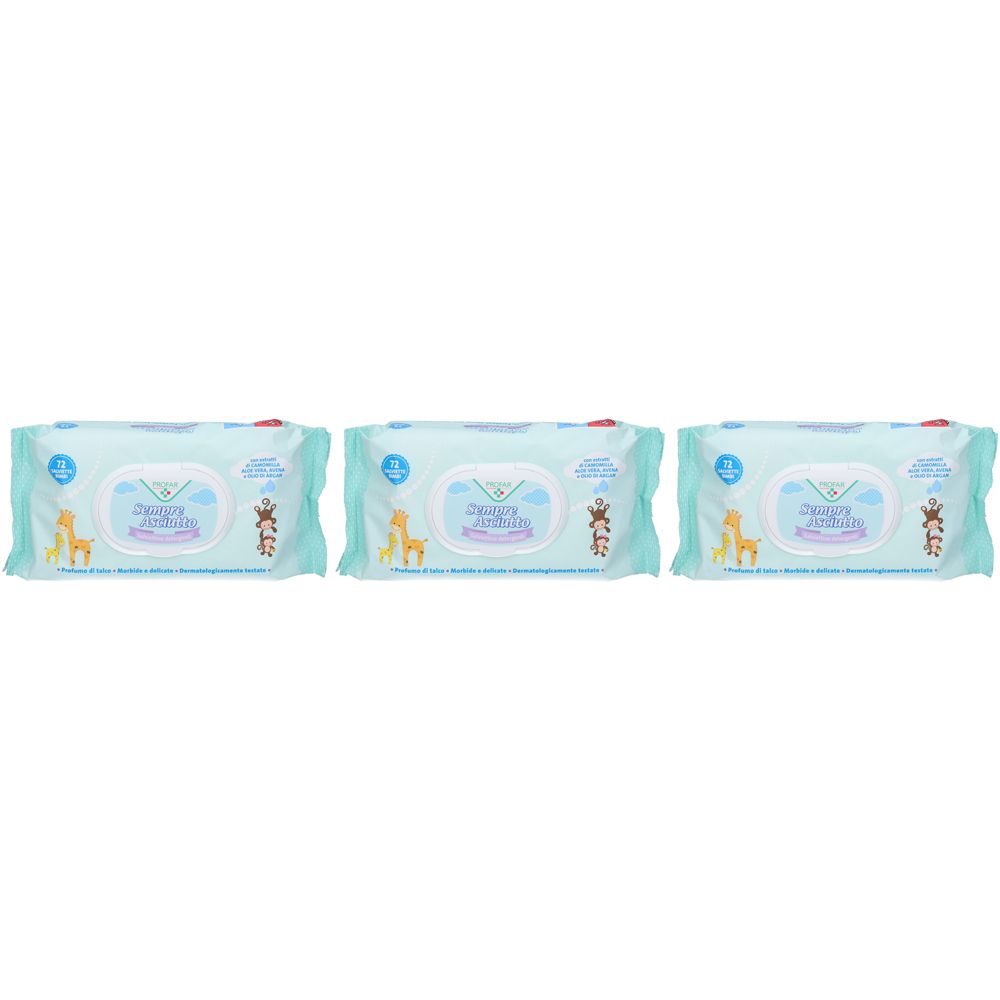 PROFAR® Salviettine detergenti sempre asciutto Set da 3